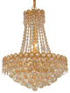 Elegant Century Dining Room Light, Gold Finish With Royal Cut Crystal