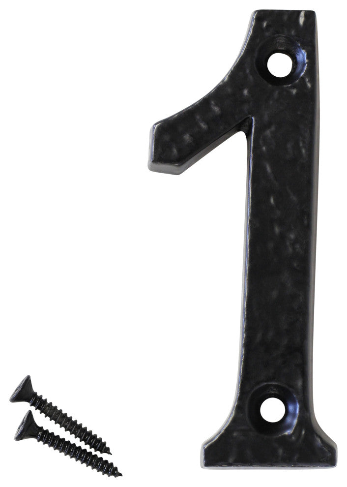 RCH Hardware Iron Rustic Country House Number, 3-Inch, Various Finishes, Black,