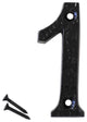 RCH Hardware Iron Rustic Country House Number, 3-Inch, Various Finishes, Black,