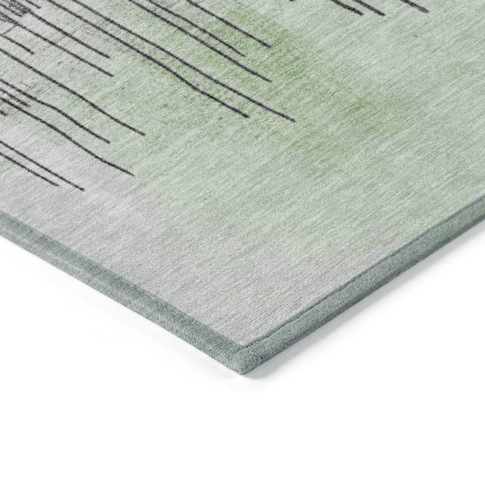 Machine Washable Indoor/Outdoor Chantille ACN1880 Mint 8' x 10' Rug
