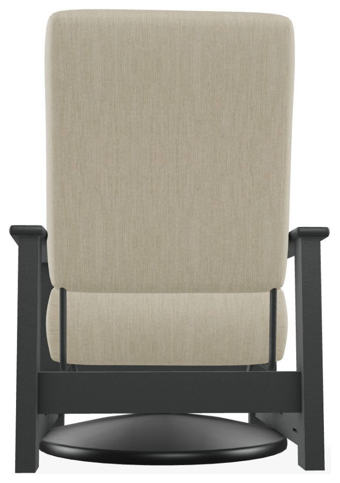Leeward Deep Seat Outdoor Hidden Swivel Rocker, Huskie/Graphite