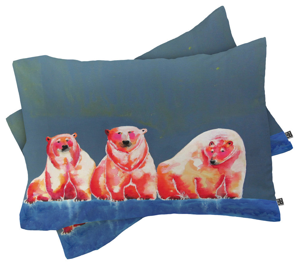 Deny Designs Clara Nilles Polarbear Blush Pillow Shams, King