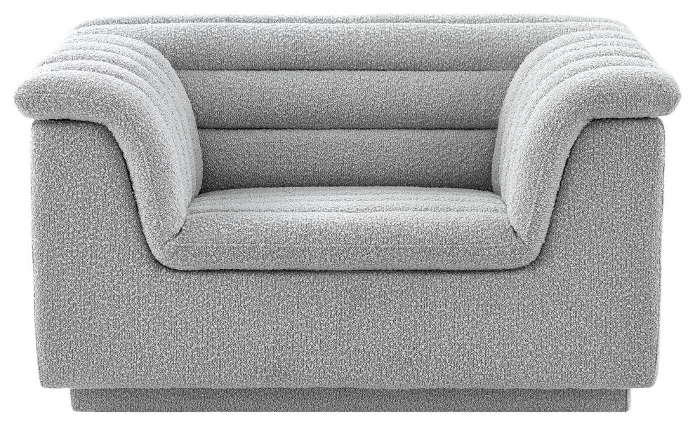Cascade Upholstered Set, Grey, Boucle Fabric, Chair
