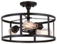 Akron 15" 3 Light Semi-Flush Mount Oil Rubbed Bronze