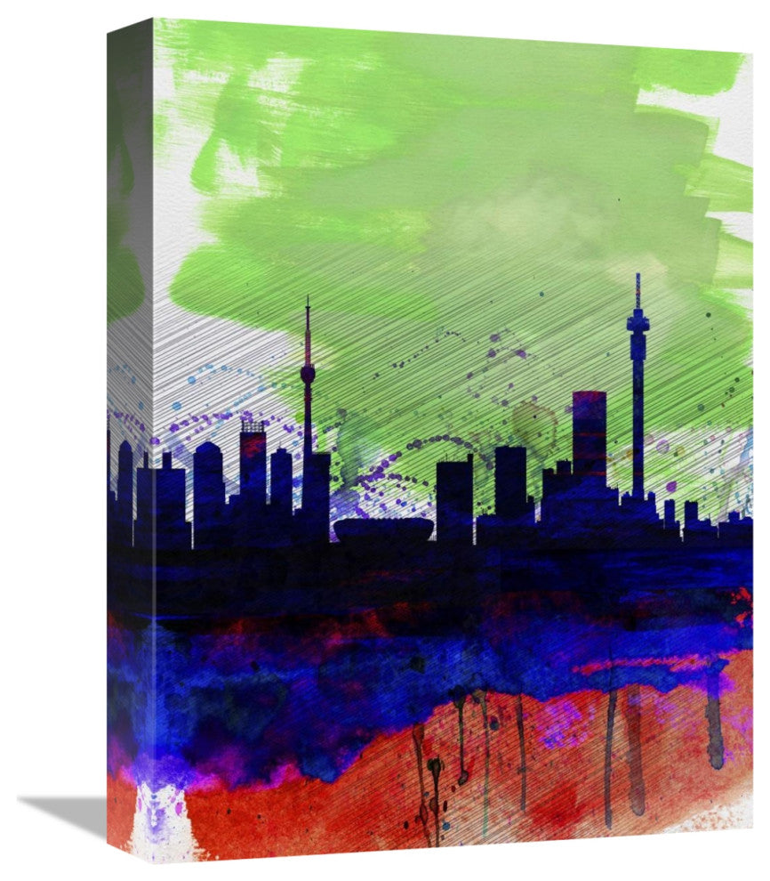 "Johannesburg Watercolor Skyline" Fine Art Print