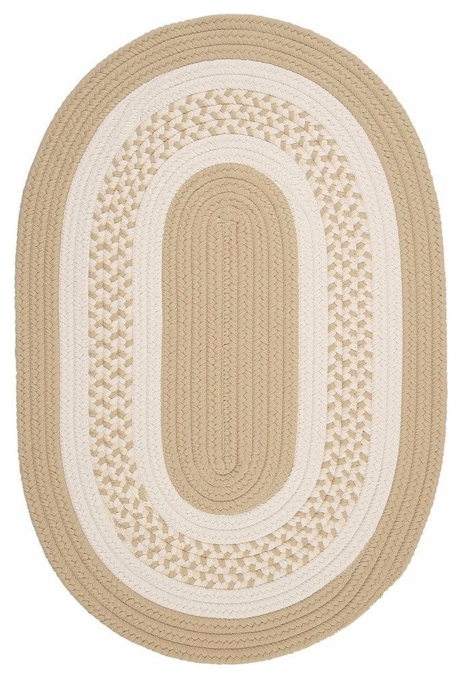 Colonial Mills Crescent NT81 Linen Indoor/Outdoor Area Rug, Oval 2'x8'