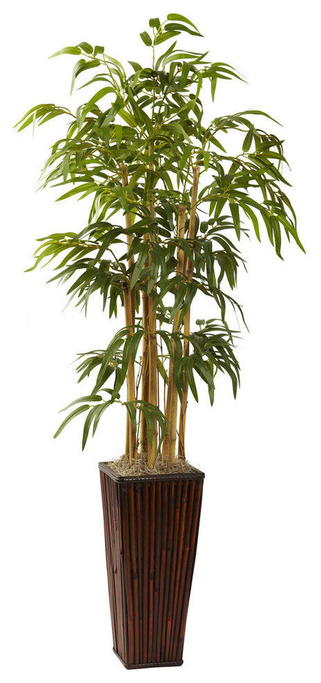 4' Bamboo With Decorative Planter