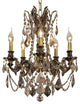 Elegant Rosalia Dining Room Light, Antique Bronze Finish With Royal Cut Crystal