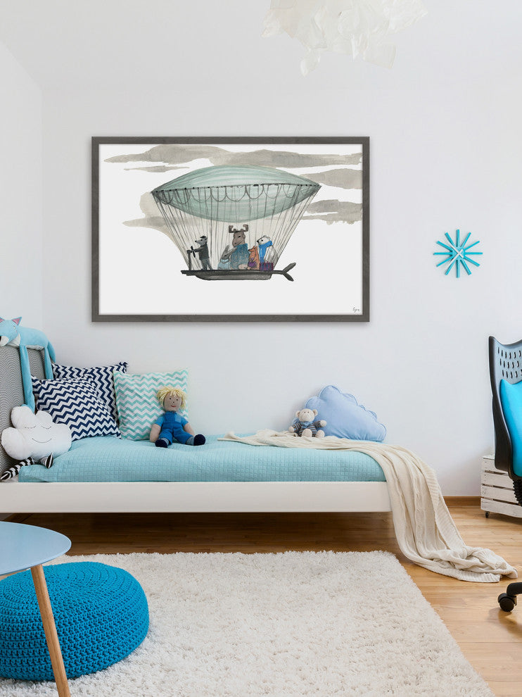 "Globetrotters" Framed Painting Print, 36"x24"