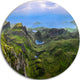 Quiraing Skye Highland Scotland, Landscape Round Metal Wall Art, 23"