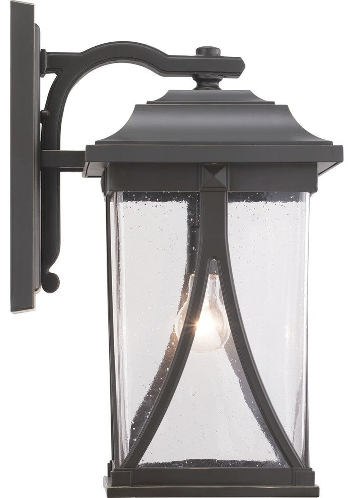Abbott Collection 1-Light Large Wall Lantern, Antique Bronze