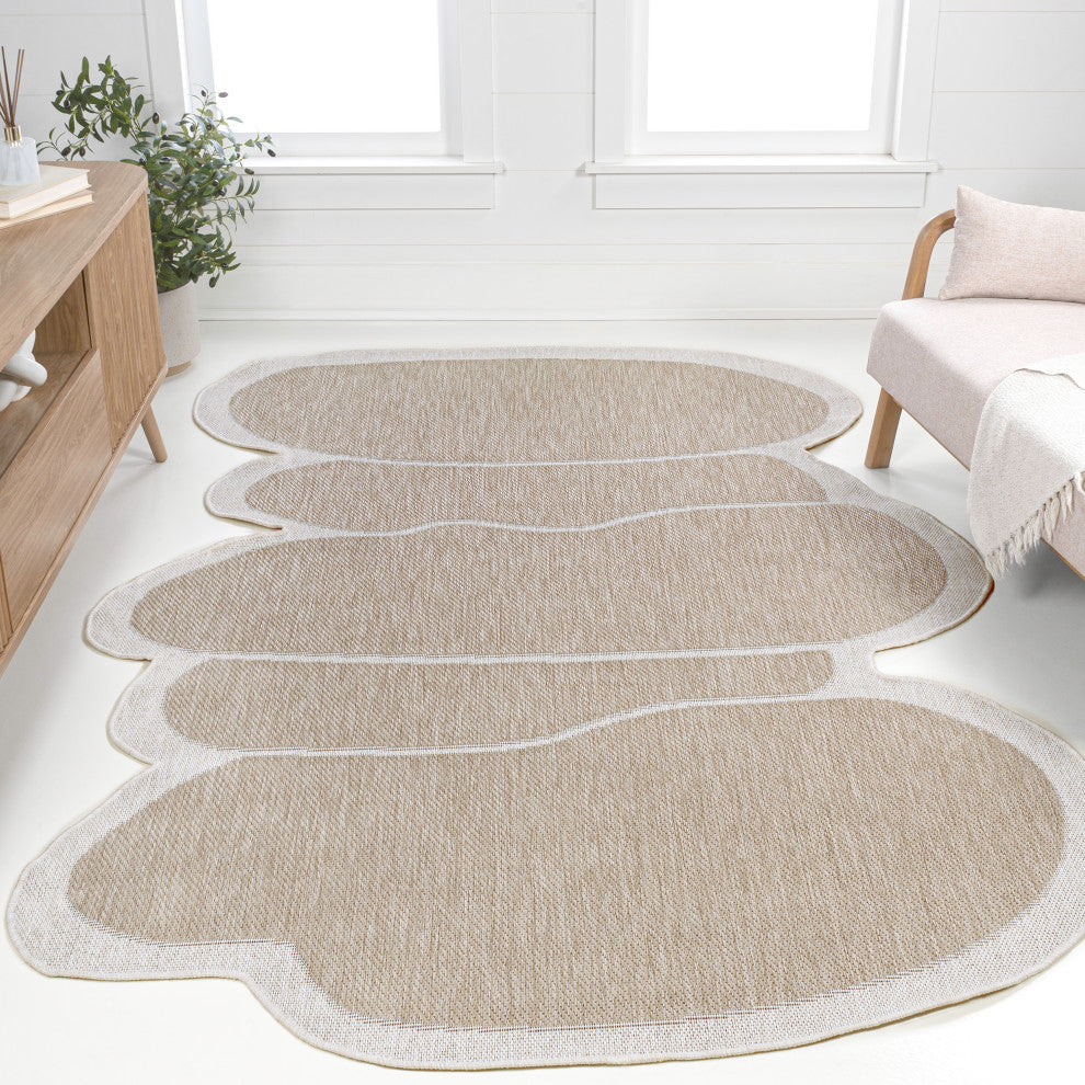 Jasper Modern Rustic Abstract Indoor/Outdoor Shaped Area Rug