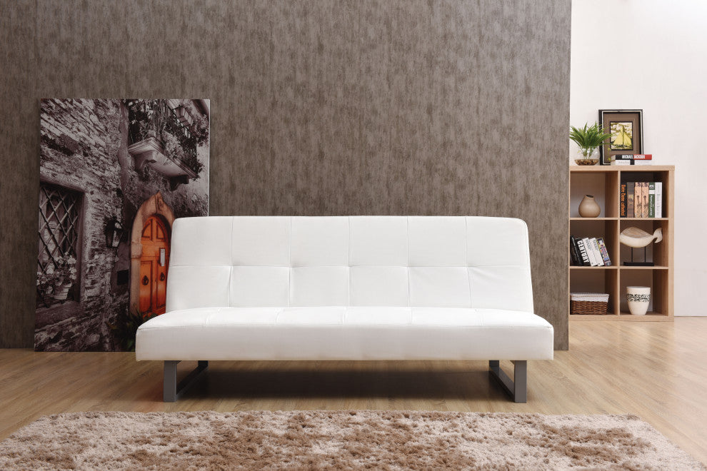 Sofa Bed, White, White