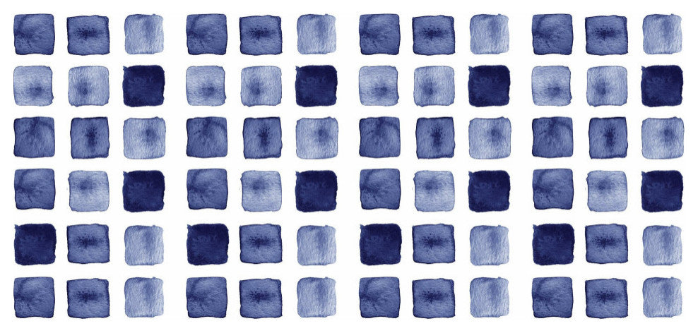 Blue Watercolor Blocks Peel and Stick Wall Decals