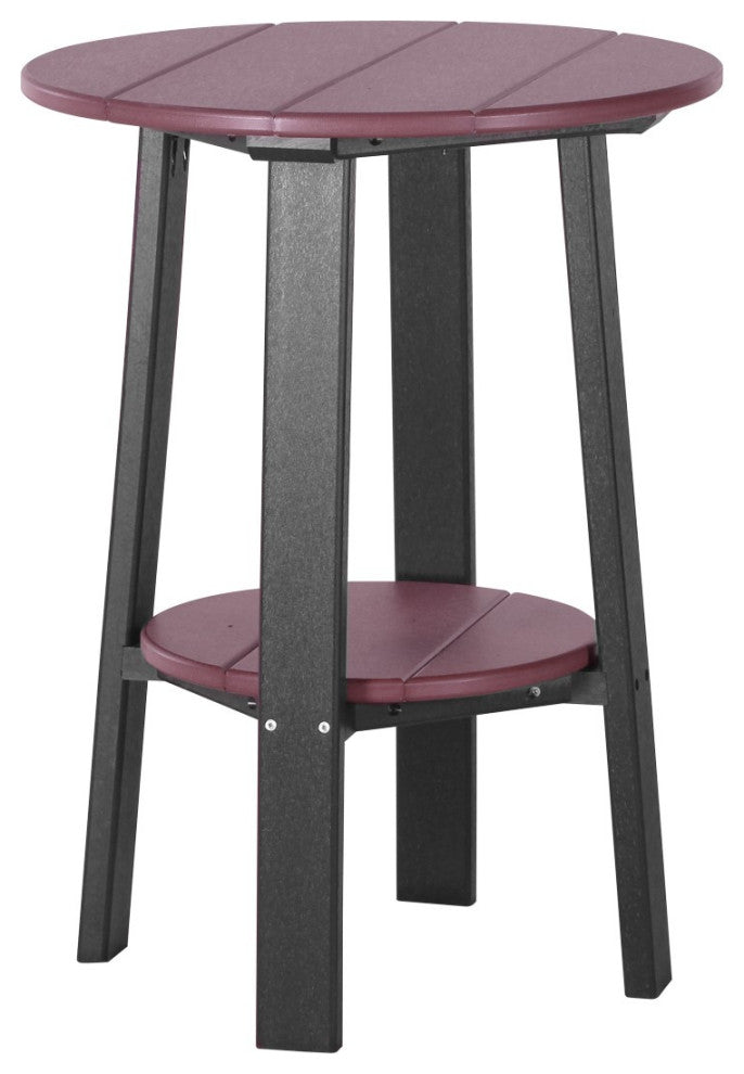 Poly Deluxe 28" End Table, Cherrywood & Black