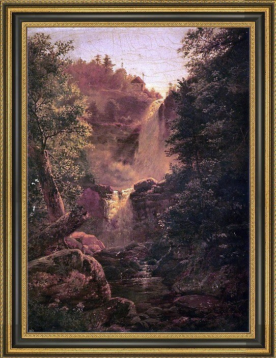 Edmund Darch Lewis Kauterskill Falls Framed Premium Canvas Print, 16"x24"