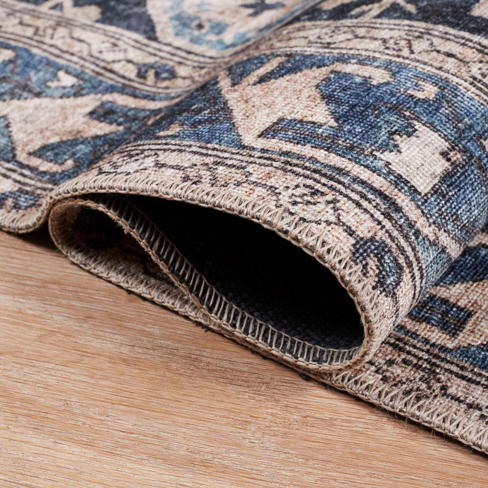 Bergen Area Rug, Navy, 1'10"x2'10"