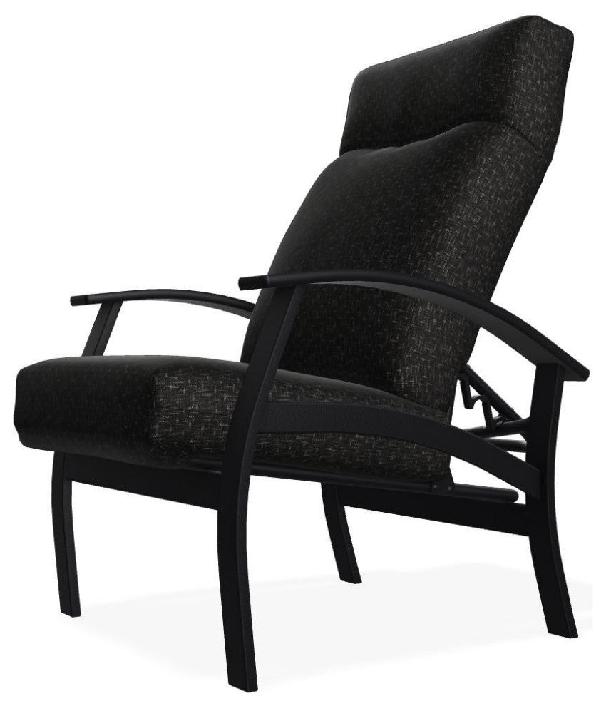 Belle Isle Cushion Outdoor Adjustable Back Chair, Hither Char/Black