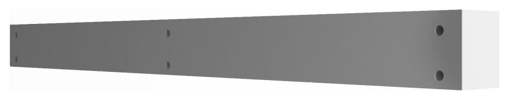 CastelloUSA Pyramid Solid Surface Wall Mounted Ramp Basin Sink, White, 72", Standard