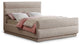 Paxton Chenille Fabric Upholstered Bed, Beige, Full