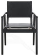 Safavieh Couture Hutson Leather Dining Chair, Black