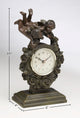 Resin Table Clock, Green/Brown