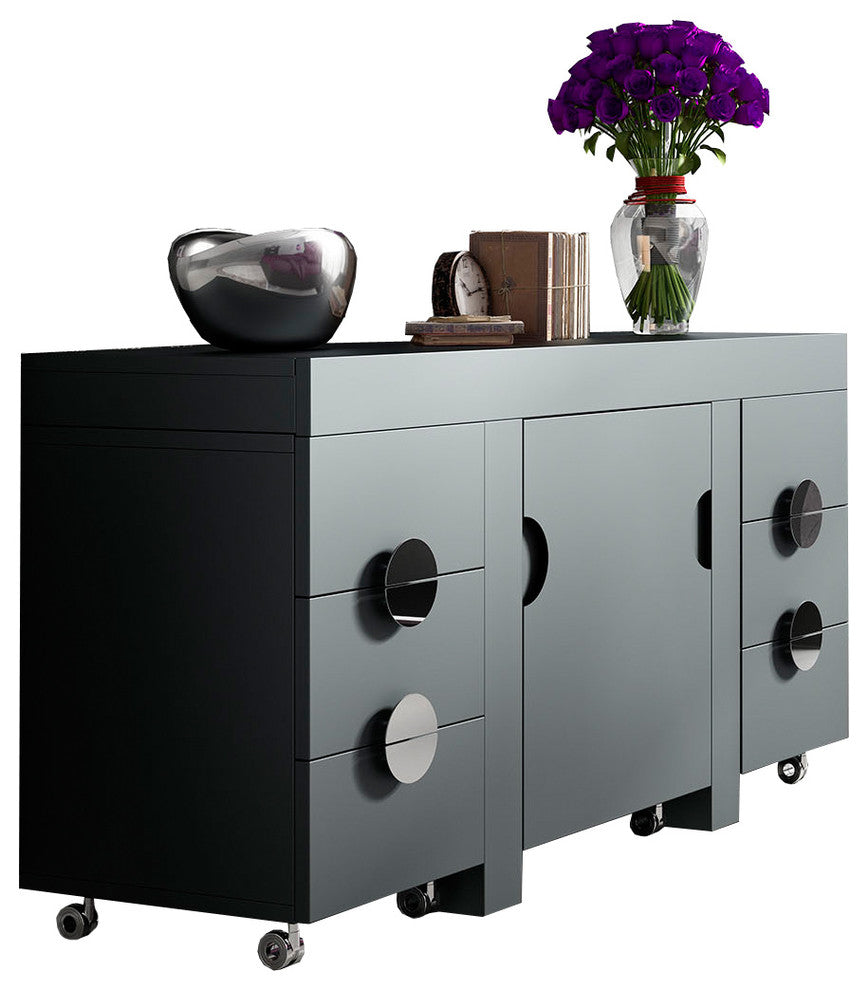 T24 Bedroom Make-up Vanity 63", Glossy Finish