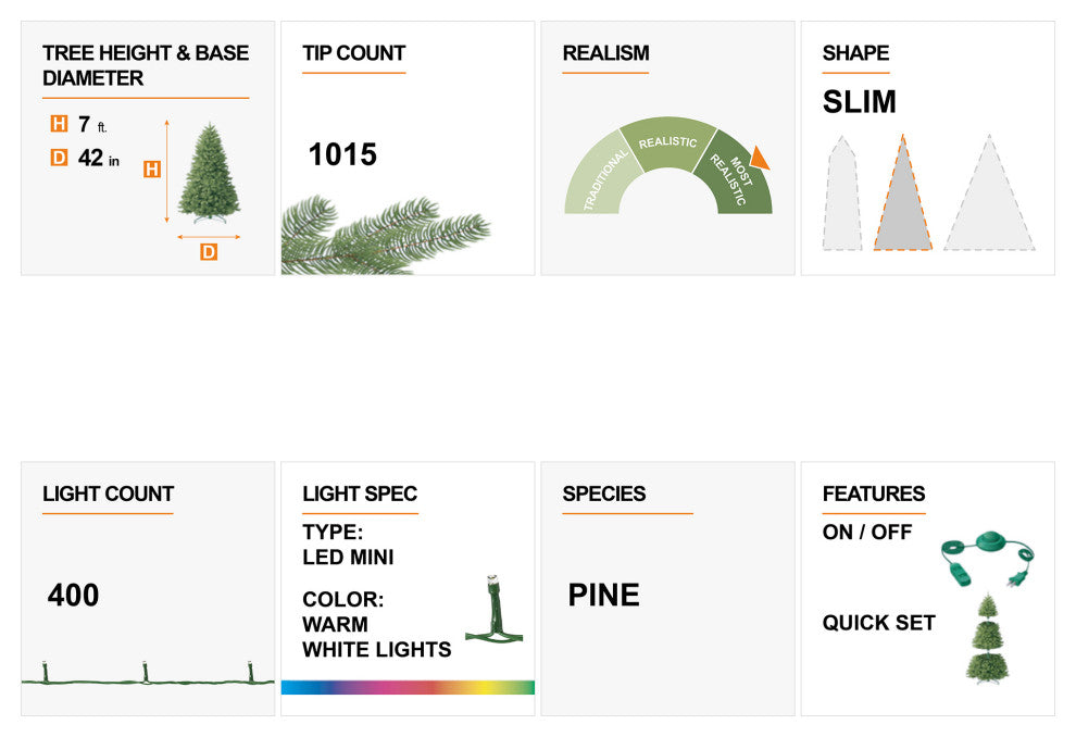 Deluxe Pre-Lit Flocked Pine Artificial Christmas Tree With 300 Warm Lights, 7ft