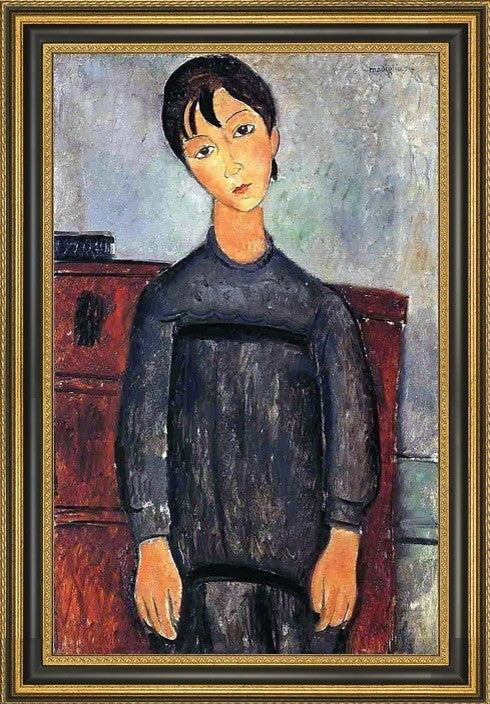 Amedeo Modigliani Little Girl Black Apron