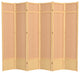 7' Tall Jute Shoji Screen, 6 Panel, Natural