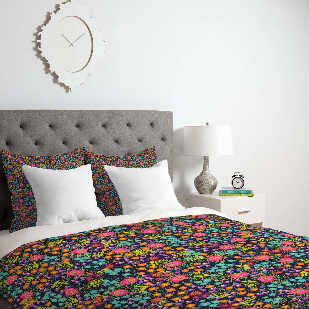 Deny Designs Joy Laforme Wild Blooms Duvet Cover - Lightweight