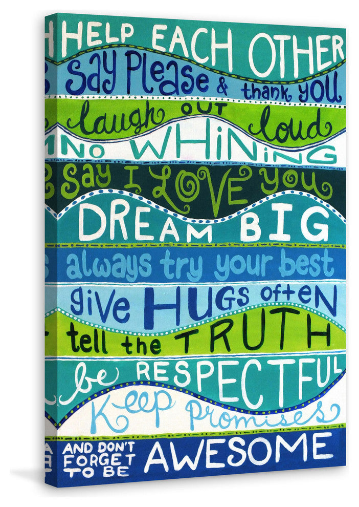 Marmont Hill, "Family Rules II" by Nicola Joyner Print on Wrapped Canvas, 40x60