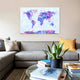 "Map of The World Paint Splashes V" by Michael Tompsett, Canvas Print, 26x18"