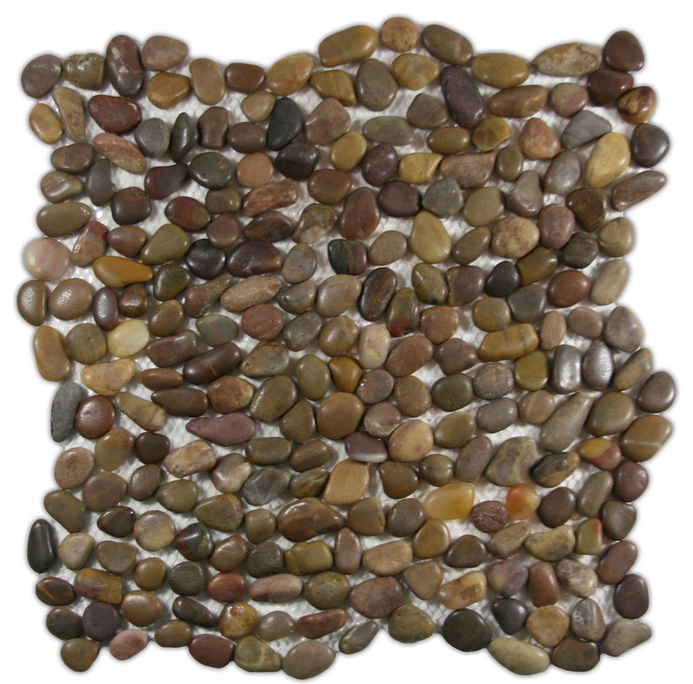 Mini Polished Red Pebble Tile