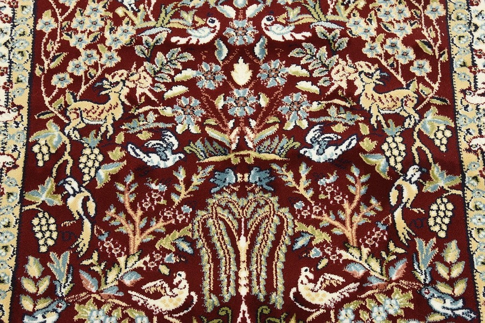 Unique Loom Burgundy Bristol Narenj 3' 0 x 5' 0 Area Rug