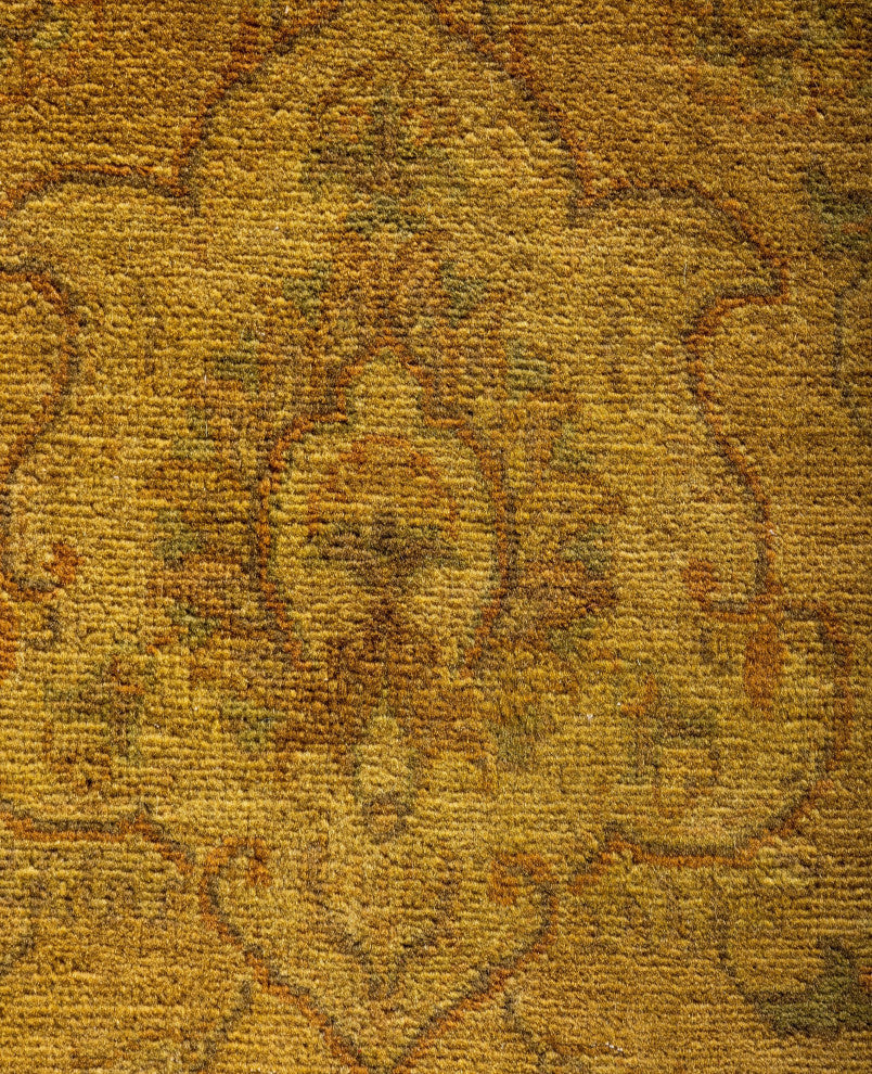 Overdyed One-of-a-Kind Hand-Knotted Area Rug Gold, 8' 1" x 10' 5"