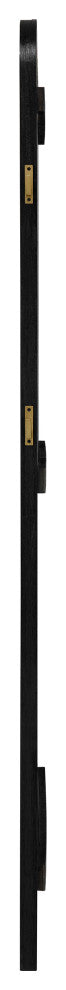Arini Cane Weave Full Length Standing Floor Mirror Black