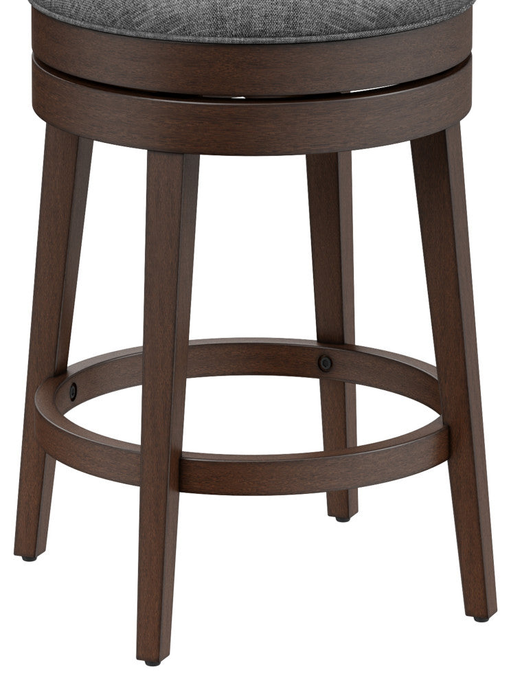 Hillsdale Edenwood Wood Counter Height Swivel Stool with Tufted Back
