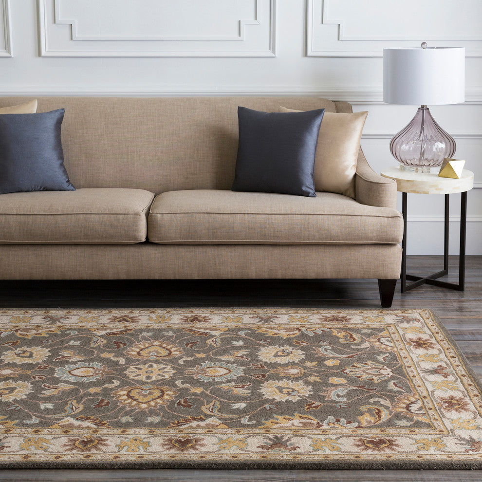 Surya Caesar CAE-1001 Traditional Area Rug, Khaki, 5' x 8' Rectangle