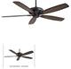 Ceiling Fan, Kocoa With Not Applicable Glass
