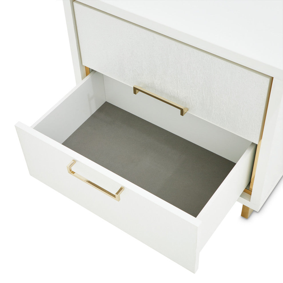 Palm Gate Nightstand, Cloud White