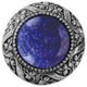 Victorian Jewel Knob Antique Brass, Blue Sodalite Natural Stone, Brite Nickel, B