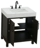 Home Living 30" Single Bathroom Vanity, Mocha Brown