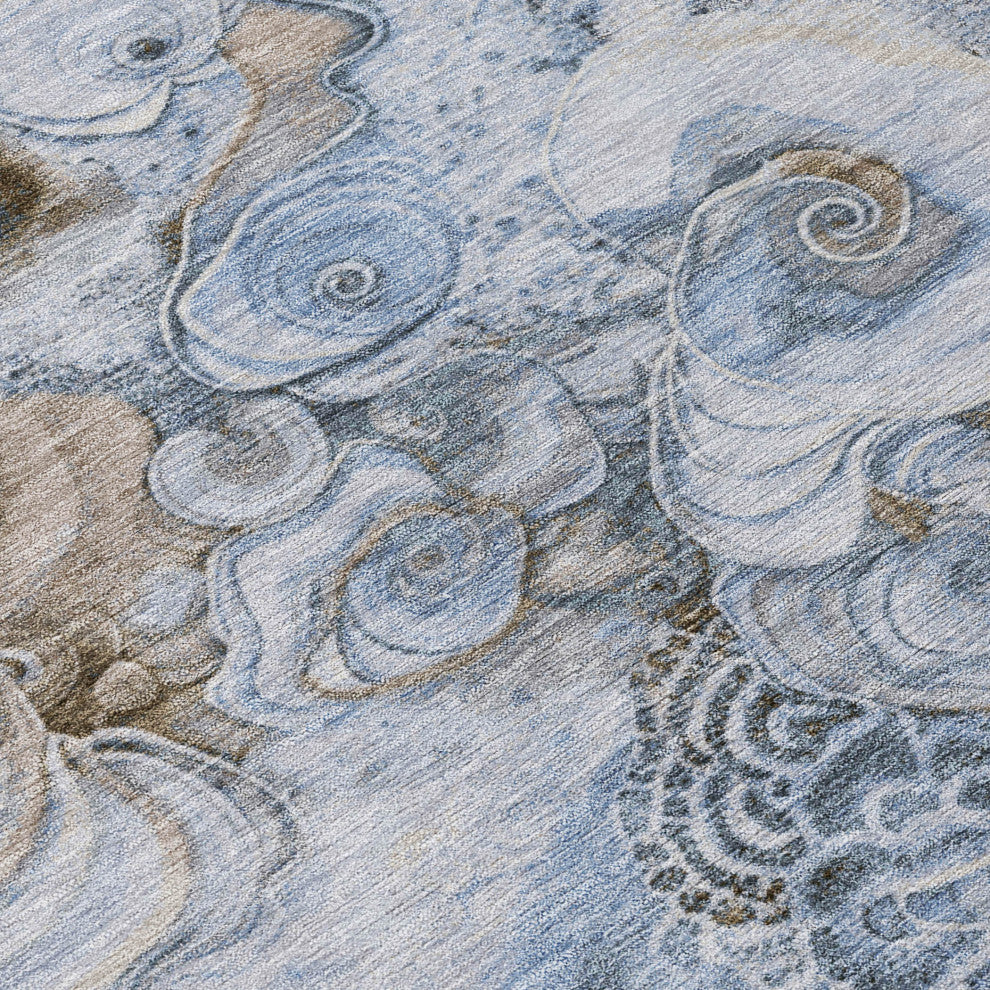 Machine Washable Indoor/Outdoor Chantille ACN1860 Taupe 10' x 14' Rug