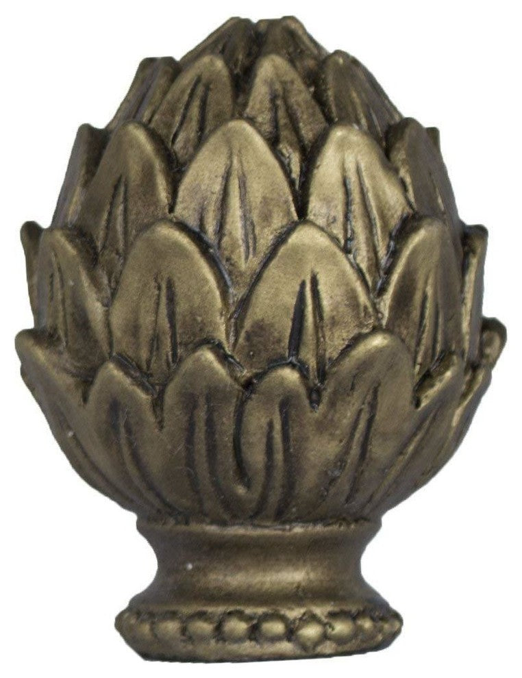 Urbanest Artichoke Lamp Finial, 2", Antique Gold
