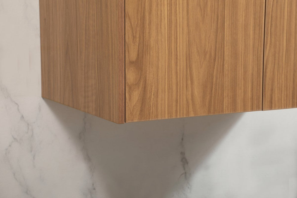 Phoebe Modern Walnut Brown-Light Bathroom Vanity, Walnut Brown, 30"