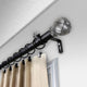 Supreme Curtain Rod, Black, 28-48"