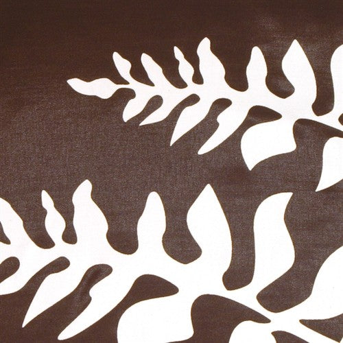 Pillow Decor - Brown with White Bold Fern Throw Pillow