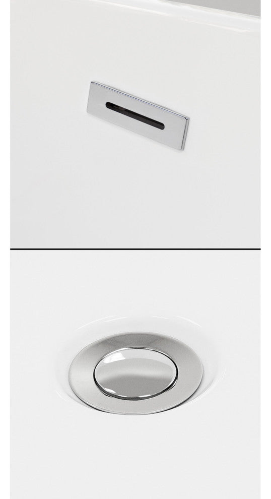 Grayley 60x32x18" Alcove Bathtub With Left-Hand Drain andTrim, Polished Chrome
