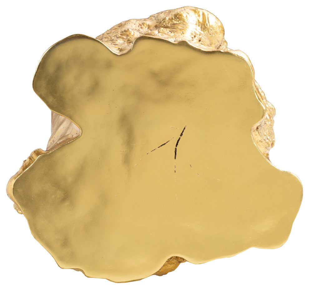 Log Side Table, Gold Leaf